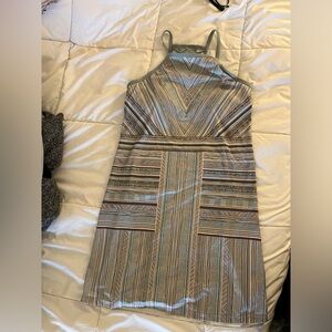 prAna Strappy Dress in Blue and Gray